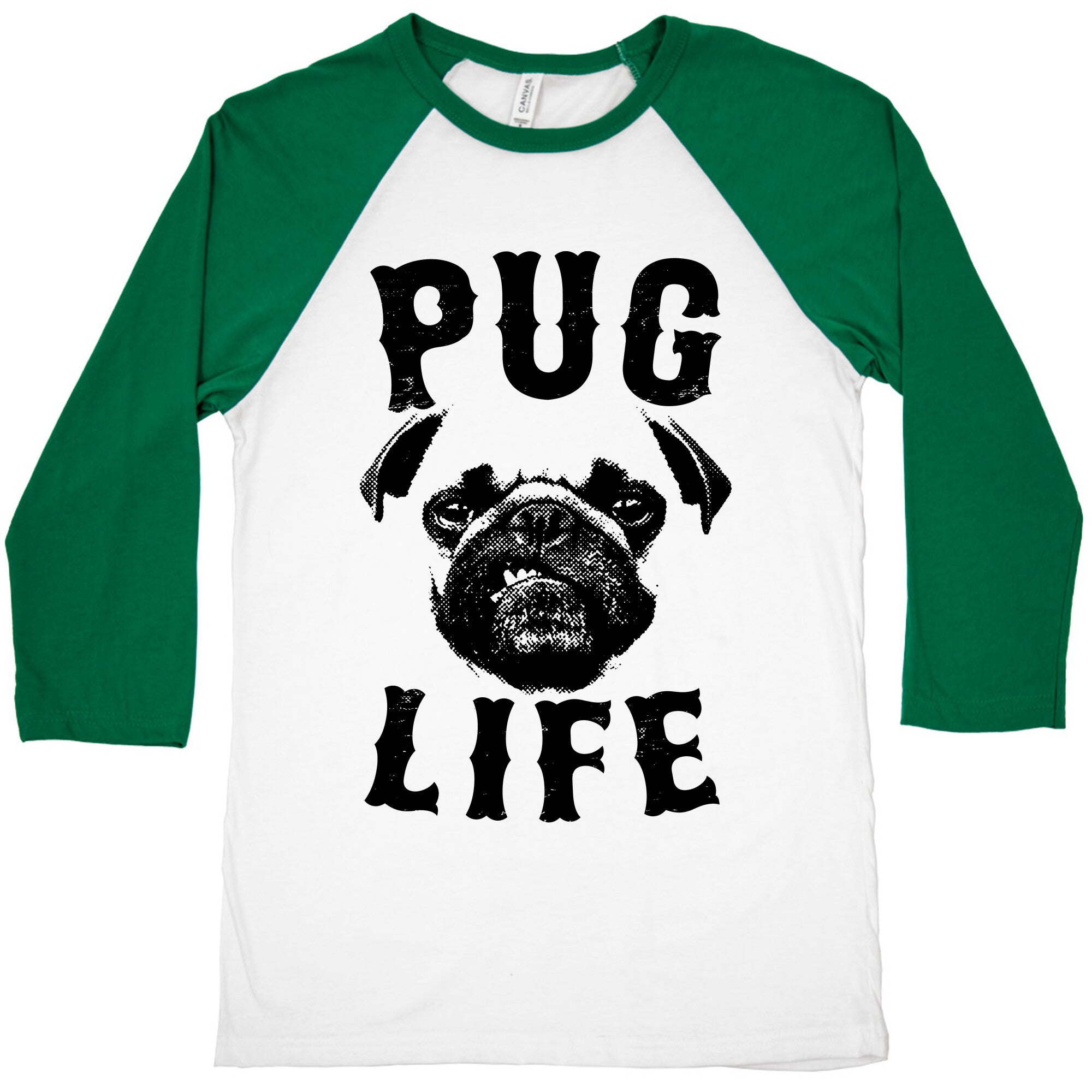 Pug Life Baseball Tee